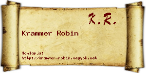 Krammer Robin névjegykártya